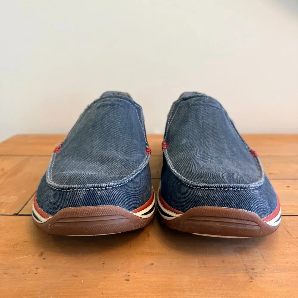 Skechers Relaxed Fit Men's 9.5 Extra Wide Slip On Loafers Canvas Canvas Shoes